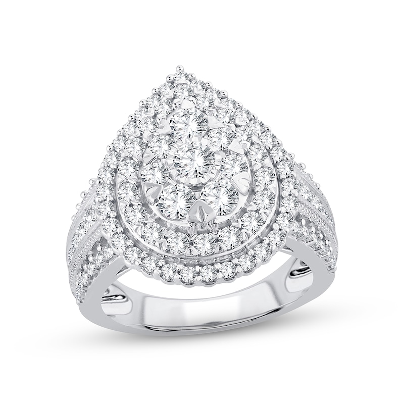 Main Image 1 of Diamond Engagement Ring 2 ct tw Round-cut 10K White Gold