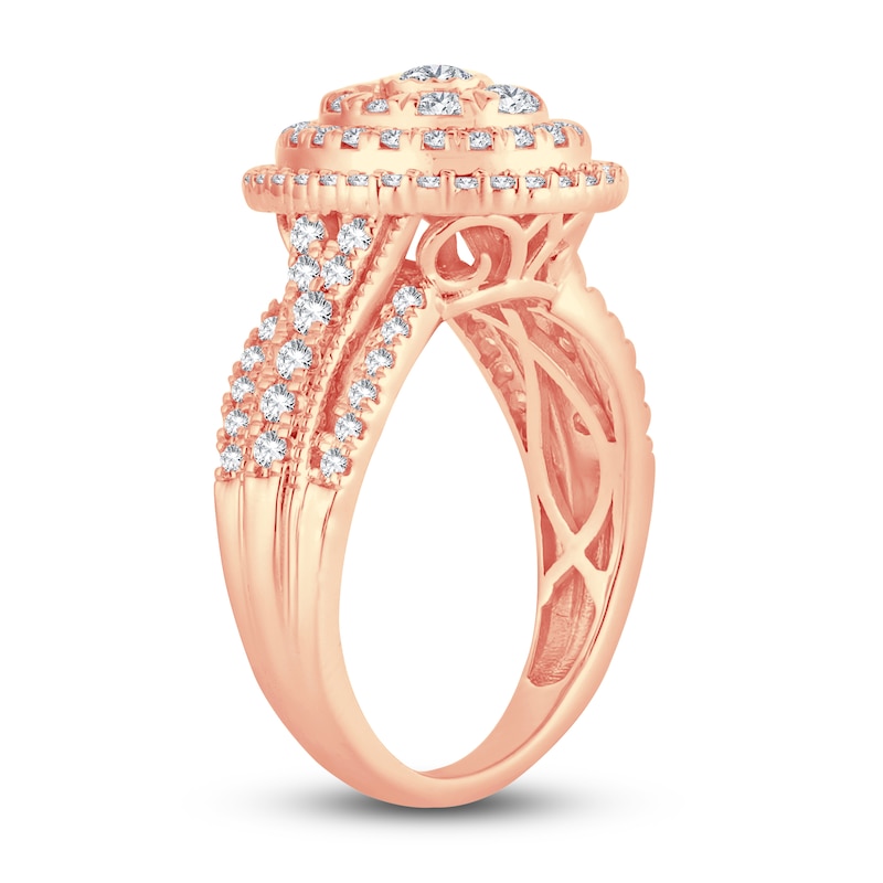 Main Image 2 of Diamond Engagement Ring 1 ct tw Round-cut 10K Rose Gold