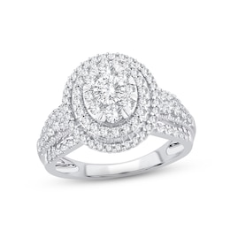 Diamond Engagement Ring 1 ct tw Round-cut 10K White Gold