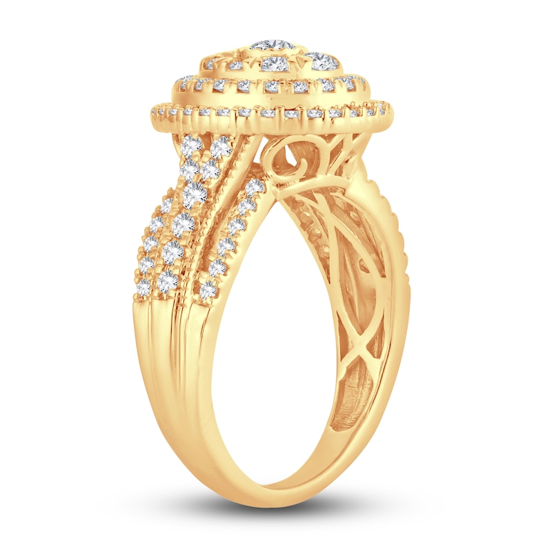 Diamond Engagement Ring 1 ct tw Round-cut 10K Yellow Gold