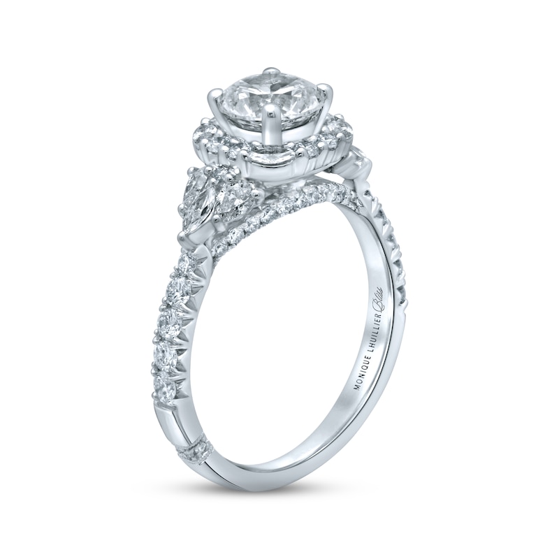 Main Image 2 of Monique Lhuillier Bliss Diamond Engagement Ring 1-7/8 ct tw Round, Marquise & Pear-Shaped 18K White Gold