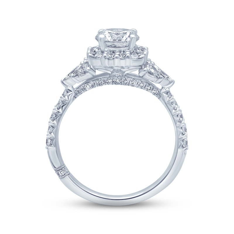 Main Image 3 of Monique Lhuillier Bliss Diamond Engagement Ring 1-7/8 ct tw Round, Marquise & Pear-Shaped 18K White Gold