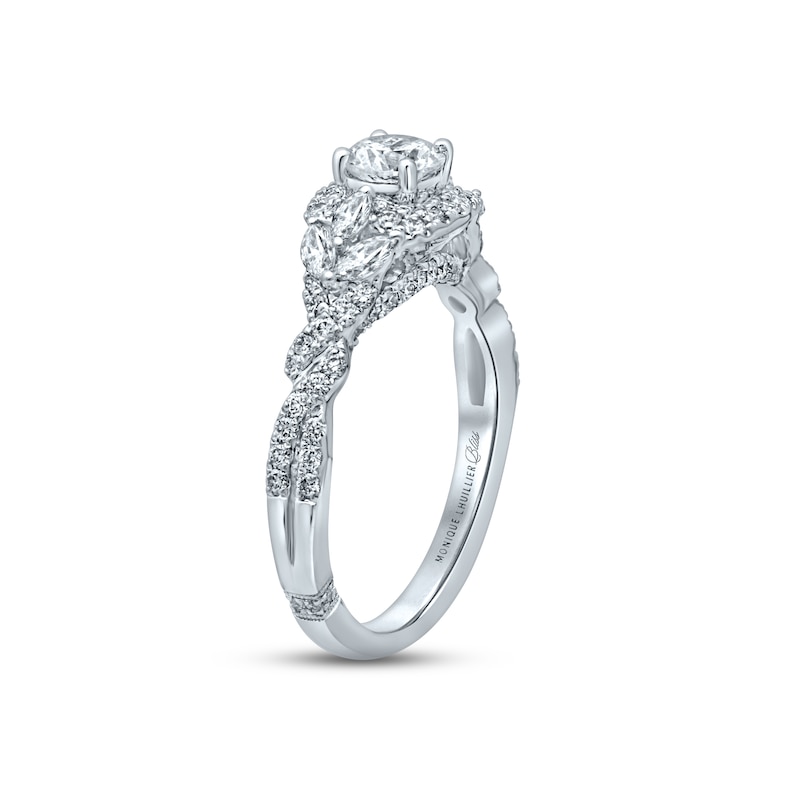 Three-Stone Diamond Engagement Ring 1 ct tw Round-cut 18K Yellow Gold