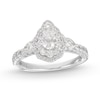 Thumbnail Image 1 of Monique Lhuillier Bliss Diamond Engagement Ring 1-1/4 ct tw Pear & Round-cut 18K White Gold