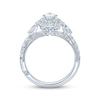 Thumbnail Image 3 of Monique Lhuillier Bliss Diamond Engagement Ring 1-1/4 ct tw Pear & Round-cut 18K White Gold