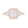 Thumbnail Image 3 of Monique Lhuillier Bliss Diamond Engagement Ring 1-1/6 ct tw Round & Pear-Shaped 18K Two-Tone Gold