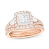 Thumbnail Image 4 of Monique Lhuillier Bliss Diamond Engagement Ring 1-1/6 ct tw Round & Pear-Shaped 18K Two-Tone Gold