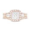 Thumbnail Image 6 of Monique Lhuillier Bliss Diamond Engagement Ring 1-1/6 ct tw Round & Pear-Shaped 18K Two-Tone Gold