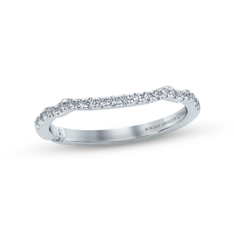 Main Image 1 of Monique Lhuillier Bliss Diamond Wedding Band 1/5 ct tw Round-cut 18K White Gold