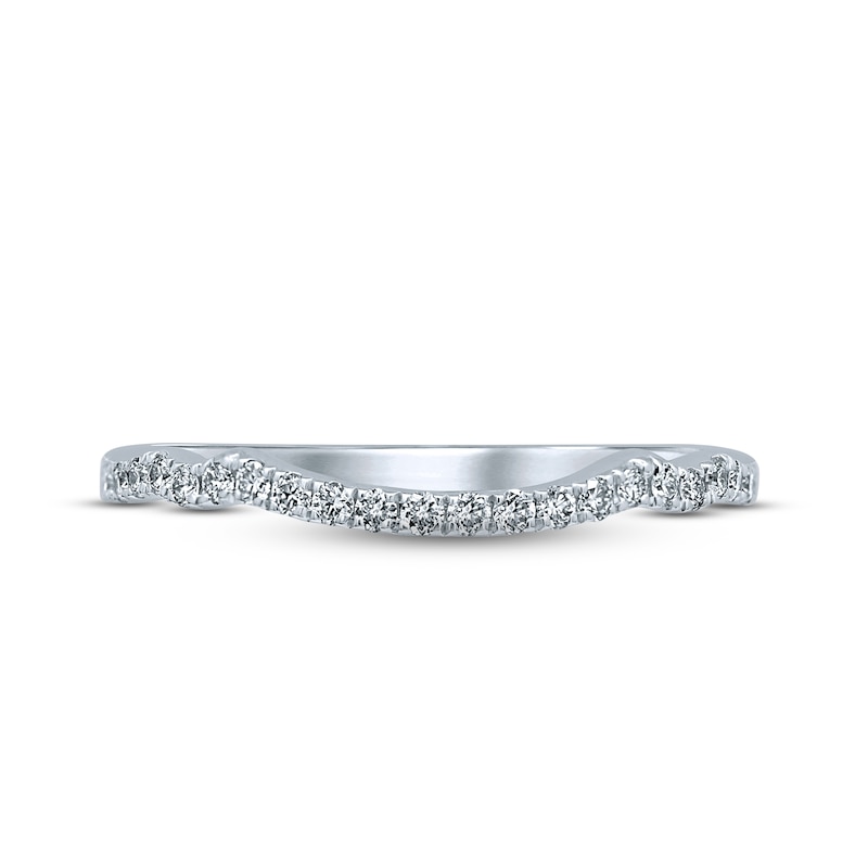 Main Image 2 of Monique Lhuillier Bliss Diamond Wedding Band 1/5 ct tw Round-cut 18K White Gold