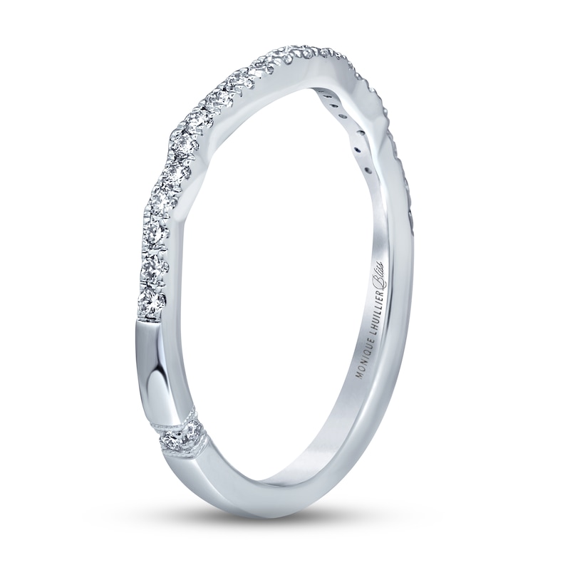 Main Image 3 of Monique Lhuillier Bliss Diamond Wedding Band 1/5 ct tw Round-cut 18K White Gold