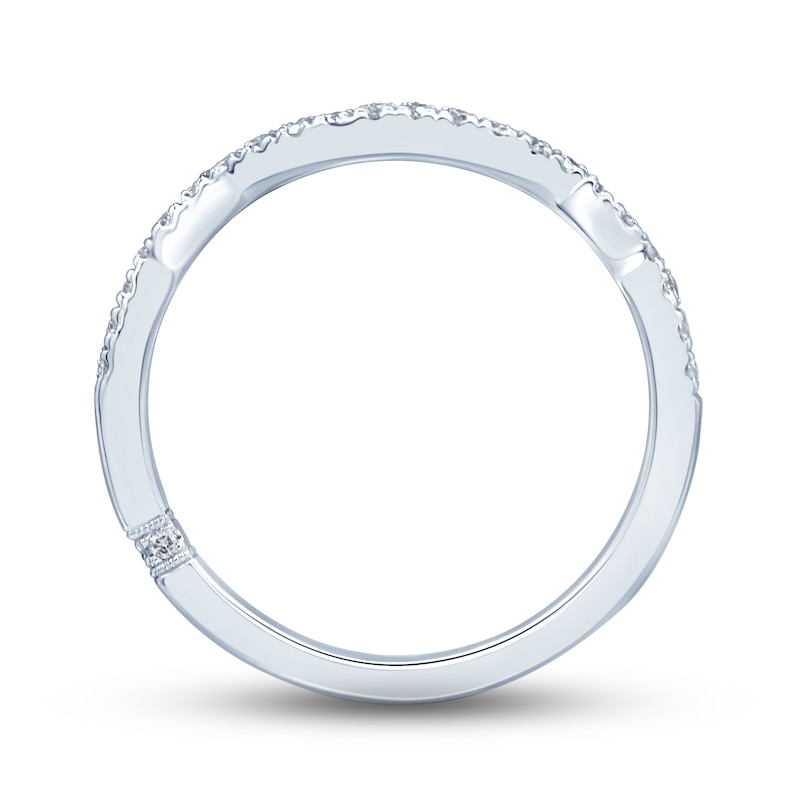 Main Image 4 of Monique Lhuillier Bliss Diamond Wedding Band 1/5 ct tw Round-cut 18K White Gold