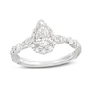 Thumbnail Image 1 of Monique Lhuillier Bliss Diamond Engagement Ring 7/8 ct tw Pear & Round-cut 18K White Gold