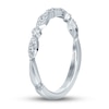 Thumbnail Image 2 of Monique Lhuillier Bliss Diamond Wedding Band 1/4 ct tw Round-cut 18K White Gold