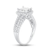 Thumbnail Image 2 of Diamond Engagement Ring 1 ct tw Princess, Round-Cut 10K White Gold