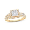 Thumbnail Image 1 of Diamond Engagement Ring 1 ct tw Princess, Round-Cut 10K Yellow Gold