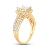 Thumbnail Image 2 of Diamond Engagement Ring 1 ct tw Princess, Round-Cut 10K Yellow Gold