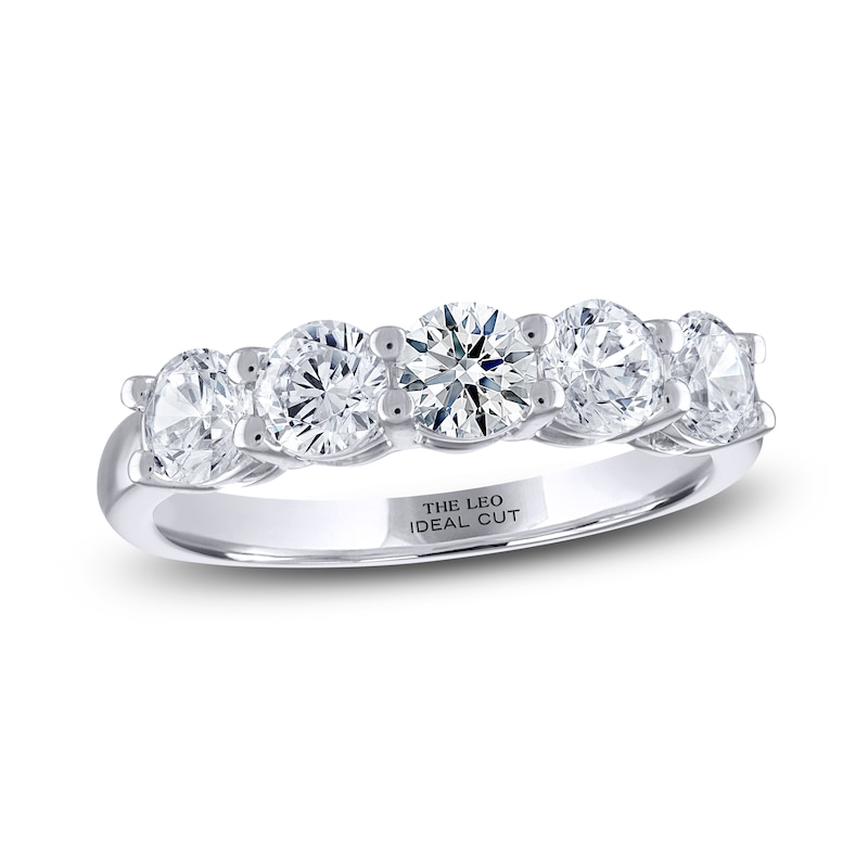 Main Image 1 of THE LEO Ideal Cut Diamond Anniversary Band 1-1/2 ct tw 14K White Gold