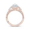 Thumbnail Image 3 of Monique Lhuillier Bliss Diamond Engagement Ring 1-1/4 ct tw Pear & Round-cut 18K Two-Tone Gold