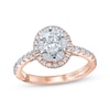 Thumbnail Image 1 of Monique Lhuillier Bliss Diamond Engagement Ring 1-1/4 ct tw Oval, Marquise & Round-cut 18K Two-Tone Gold