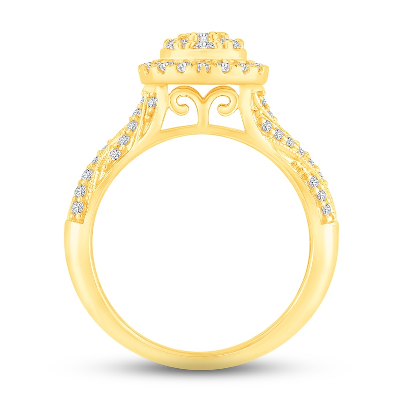 Main Image 3 of Diamond Engagement Ring 3/4 ct tw Round-cut 14K Yellow Gold