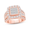 Thumbnail Image 1 of Diamond Engagement Ring 3 ct tw Princess & Round-cut 10K Rose Gold