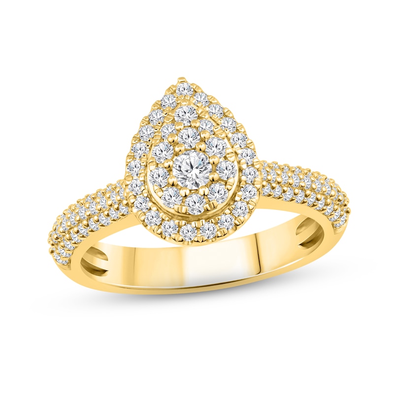 Main Image 1 of Diamond Engagement Ring 3/4 ct tw Round-cut 10K Yellow Gold