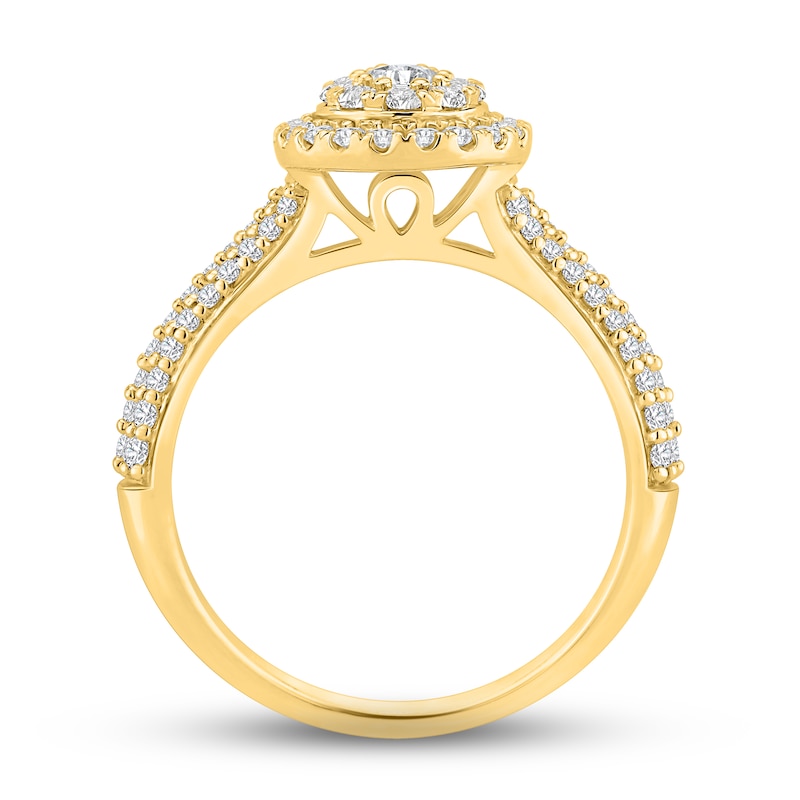 Main Image 3 of Diamond Engagement Ring 3/4 ct tw Round-cut 10K Yellow Gold