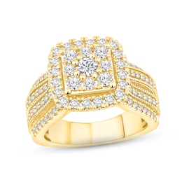 Adore Diamond Engagement Ring 1-1/2 ct tw Round-cut 10K Yellow Gold