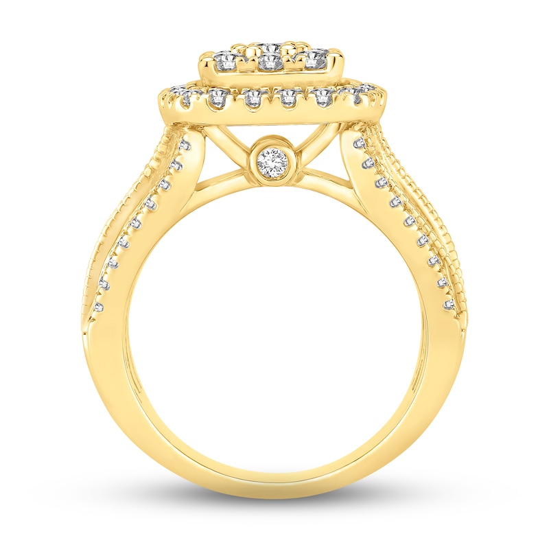 Main Image 3 of Diamond Engagement Ring 1-1/2 ct tw Round-cut 10K Yellow Gold