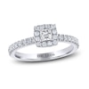 Thumbnail Image 1 of THE LEO Diamond Engagement Ring 1/2 ct tw Princess & Round-cut 14K White Gold