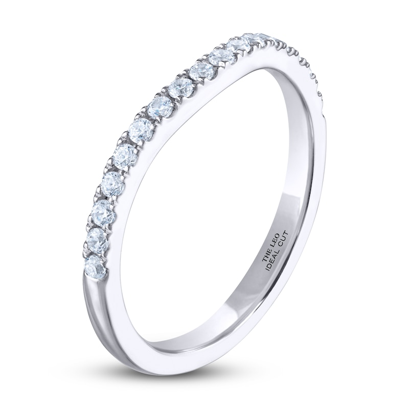 Main Image 2 of THE LEO Ideal Cut Diamond Wedding Band 1/4 ct tw Round-cut 14K White Gold