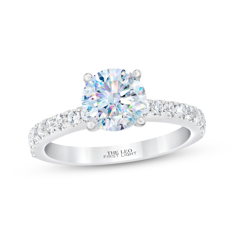 Main Image 1 of THE LEO First Light Diamond Engagement Ring 1-7/8 ct tw 14K White Gold