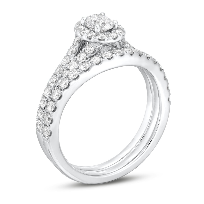 Main Image 2 of THE LEO First Light Diamond Oval-Cut Bridal Set 1 ct tw 14K White Gold