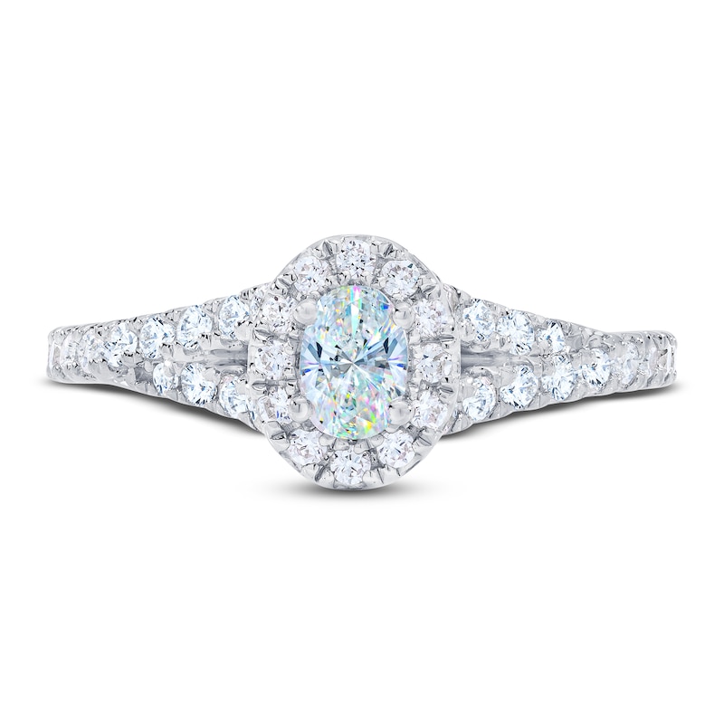 Main Image 7 of THE LEO First Light Diamond Oval-Cut Engagement Ring 3/4 ct tw 14K White Gold