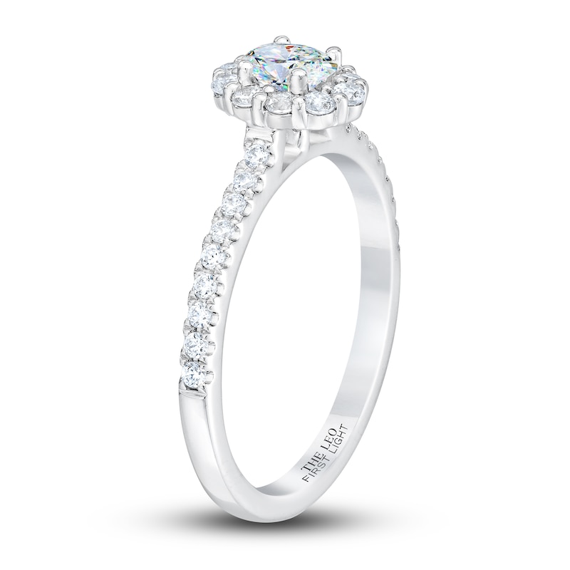 Main Image 2 of THE LEO First Light Diamond Oval-Cut Engagement Ring 5/8 ct tw 14K White Gold