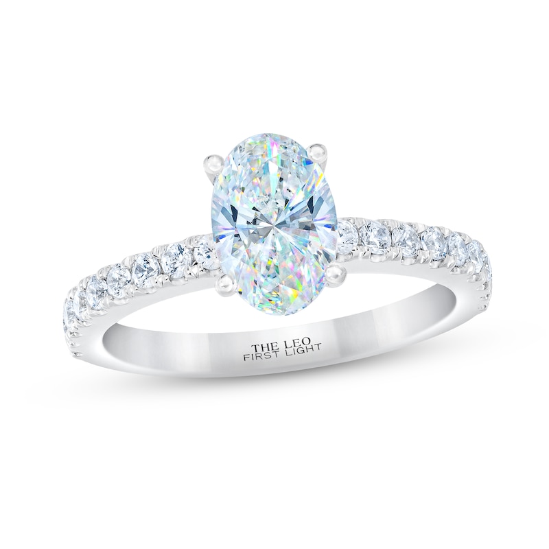 Main Image 1 of THE LEO First Light Diamond Oval-Cut Engagement Ring 1-7/8 ct tw 14K White Gold