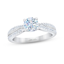 THE LEO First Light Diamond Engagement Ring 1-1/4 ct tw 14K White Gold