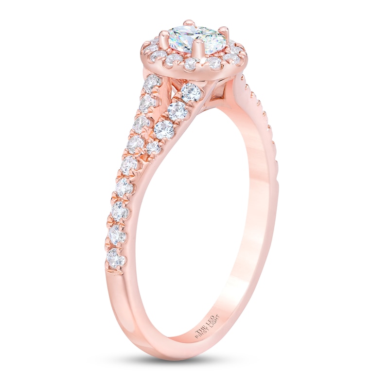 Main Image 2 of THE LEO First Light Diamond Oval-Cut Engagement Ring 3/4 ct tw 14K Rose Gold