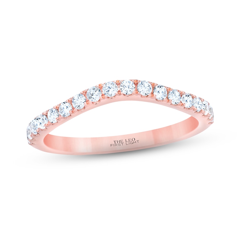 Main Image 1 of THE LEO First Light Diamond Wedding Band 1/3 ct tw 14K Rose Gold