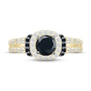 Thumbnail Image 2 of Black & White Diamond Engagement Ring 1-3/8 ct tw Round-cut 10K Yellow Gold