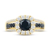 Thumbnail Image 2 of Black & White Diamond Engagement Ring 1-3/8 ct tw Round-cut 10K Yellow Gold