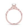 Thumbnail Image 2 of Diamond Engagement Ring 1/2 ct tw Pear & Round-cut 14K Rose Gold