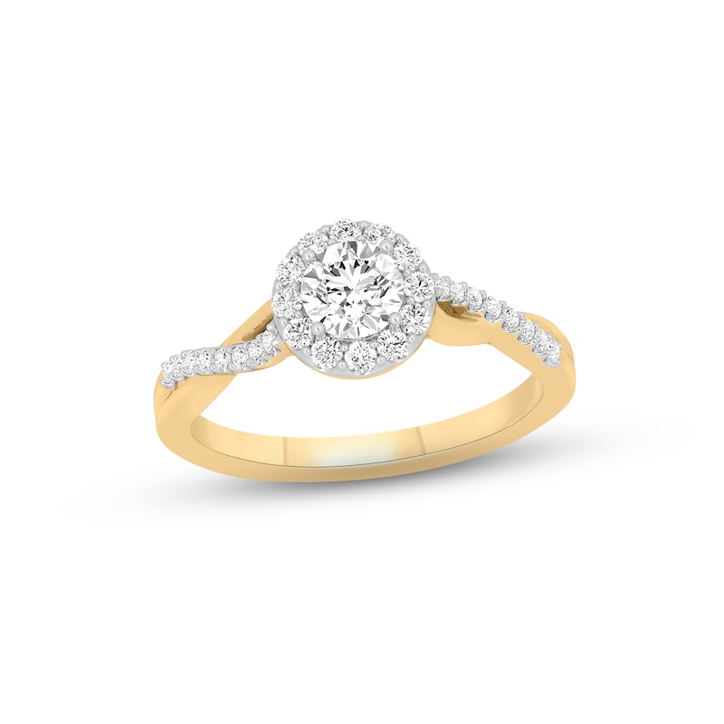 Main Image 1 of Diamond Engagement Ring 1/2 ct tw Round-cut 14K Yellow Gold