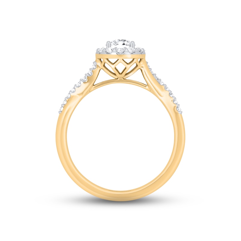 Main Image 2 of Diamond Engagement Ring 1/2 ct tw Round-cut 14K Yellow Gold