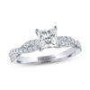 Thumbnail Image 1 of THE LEO Diamond Engagement Ring 1-1/4 ct tw Princess & Round-cut 14K White Gold