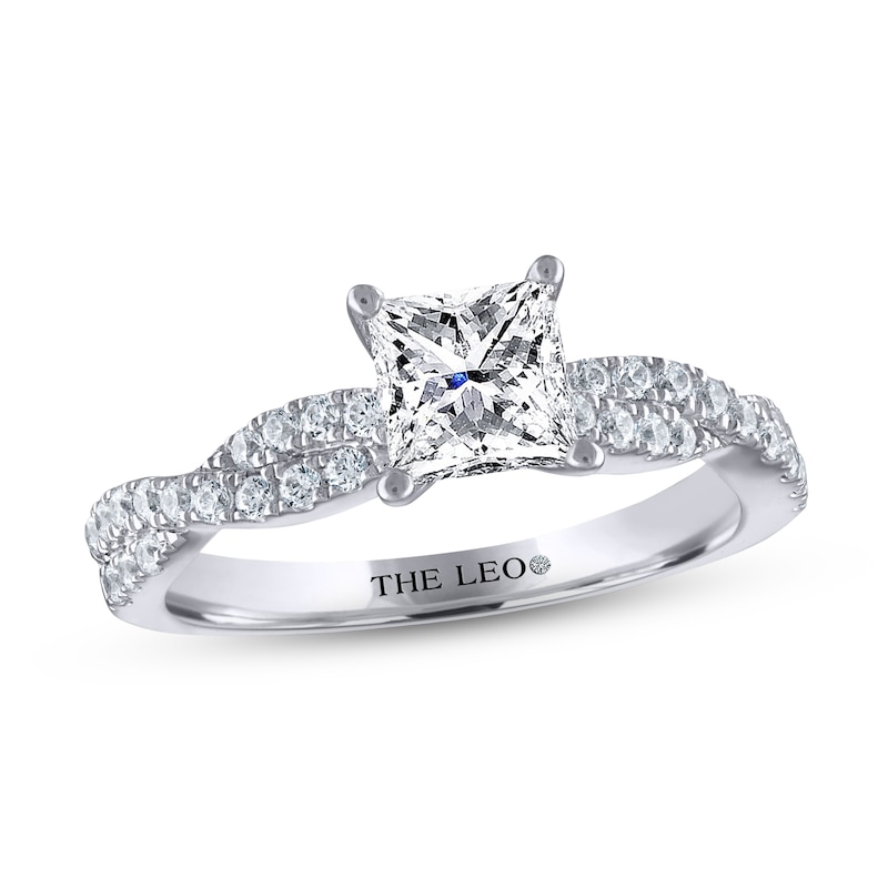 Main Image 1 of THE LEO Diamond Engagement Ring 1-1/4 ct tw Princess & Round-cut 14K White Gold