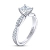 Thumbnail Image 2 of THE LEO Diamond Engagement Ring 1-1/4 ct tw Princess & Round-cut 14K White Gold