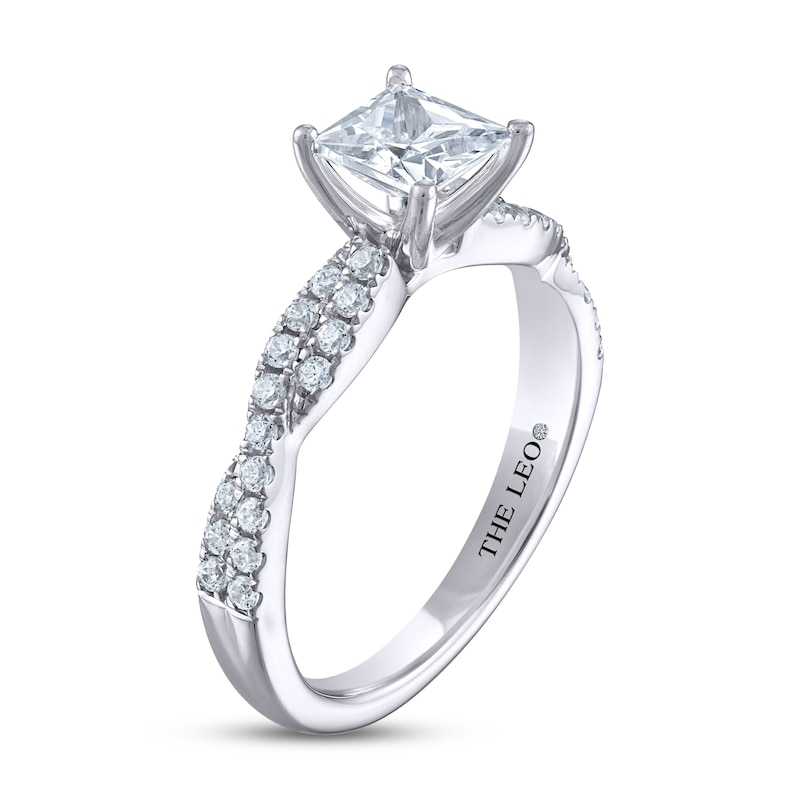 Main Image 2 of THE LEO Diamond Engagement Ring 1-1/4 ct tw Princess & Round-cut 14K White Gold