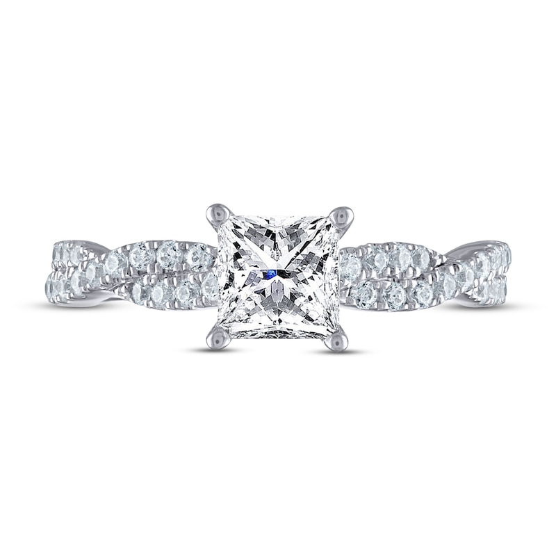 Main Image 3 of THE LEO Diamond Engagement Ring 1-1/4 ct tw Princess & Round-cut 14K White Gold